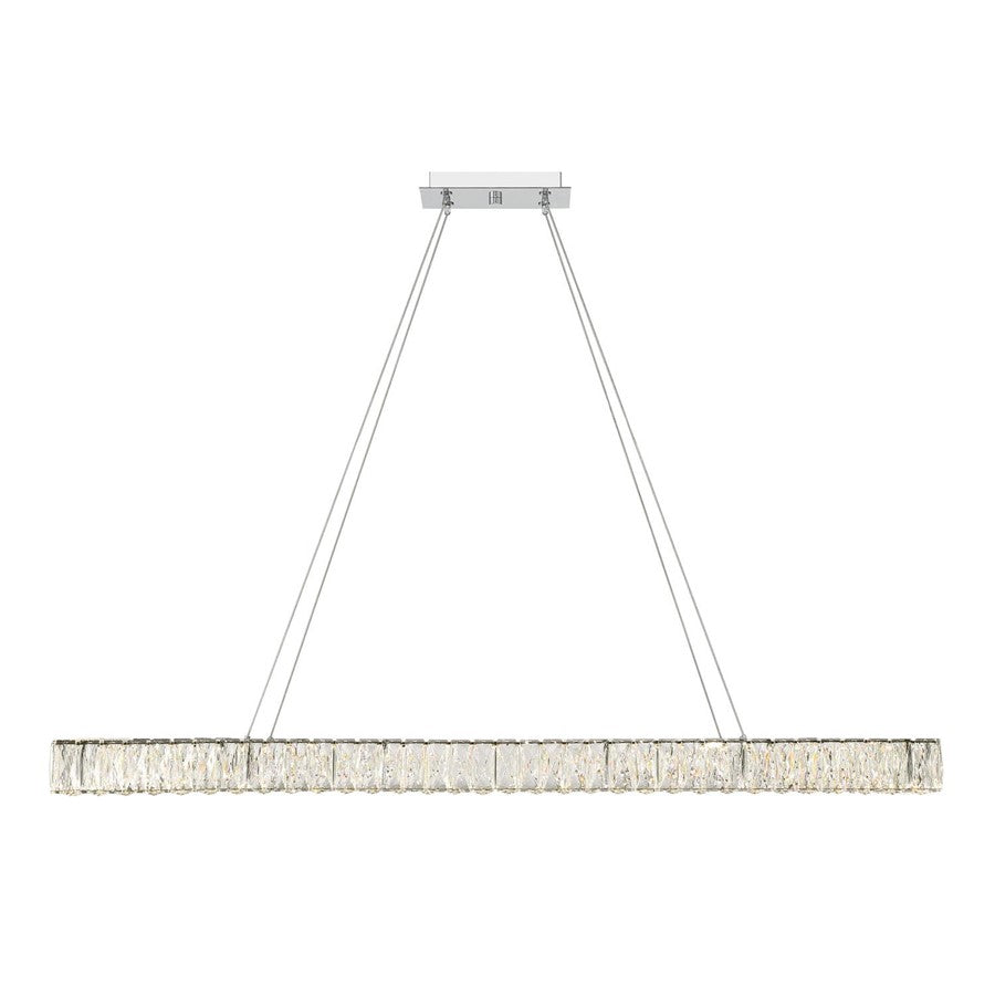 Crystorama Kinsley 1 Light Chandelier, Chrome/Clear