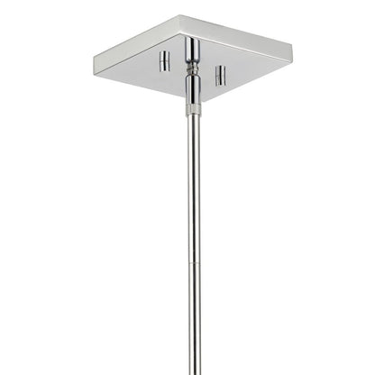 Crystorama Kai 4 Light 10" Pendant, Silver/Chrome