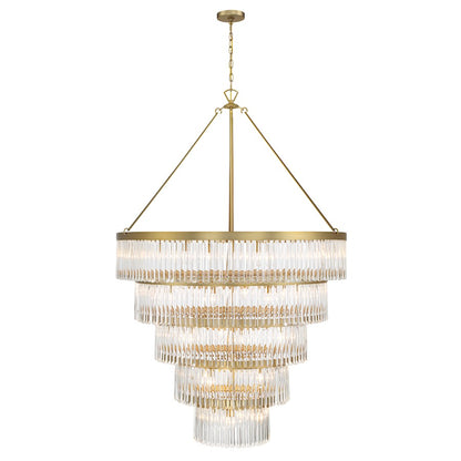 30 Light Chandelier, Modern Gold