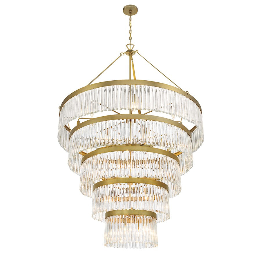 30 Light Chandelier, Modern Gold