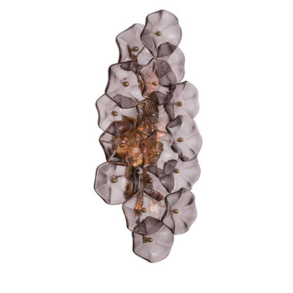 Crystorama Esme 4 Light 23" Sconce, Aged Brass/Smoke - ESM-4001-AG-SM