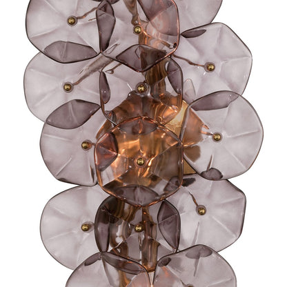 Crystorama Esme 4 Light 23" Sconce, Aged Brass/Smoke