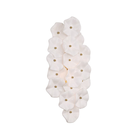 Crystorama Esme 4 Light 23" Sconce, Aged Brass/White - ESM-4001-AG-WH