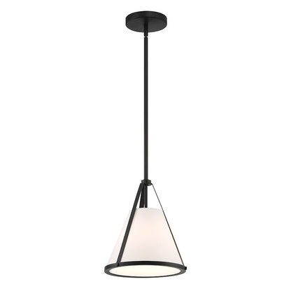 Crystorama Fulton 1 Light Pendant, Black/White - FUL-900-BK