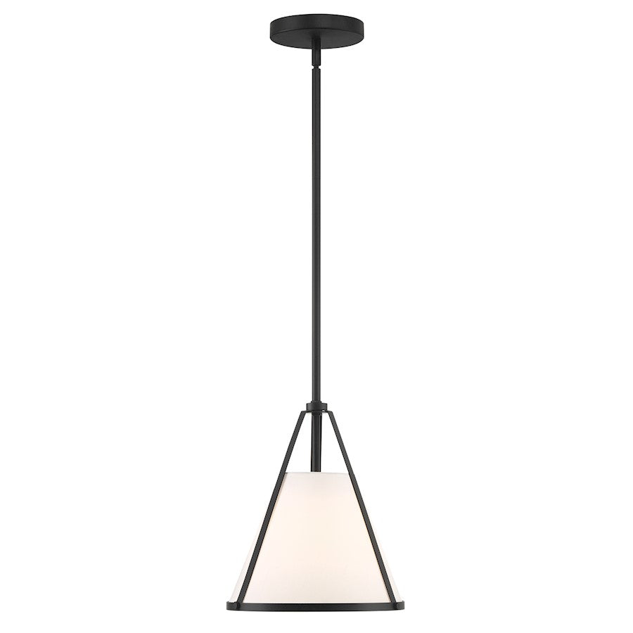 1 Light Pendant, Black/White