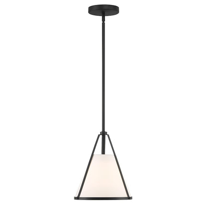 1 Light Pendant, Black/White