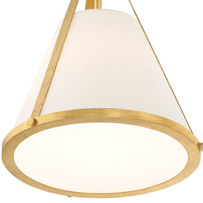 Crystorama Fulton 1 Light Flush/Semi Flush, Gold/White