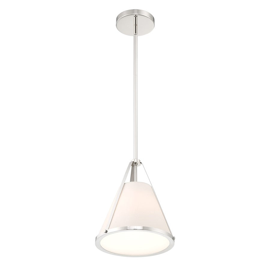 1 Light Pendant, Polished Nickel