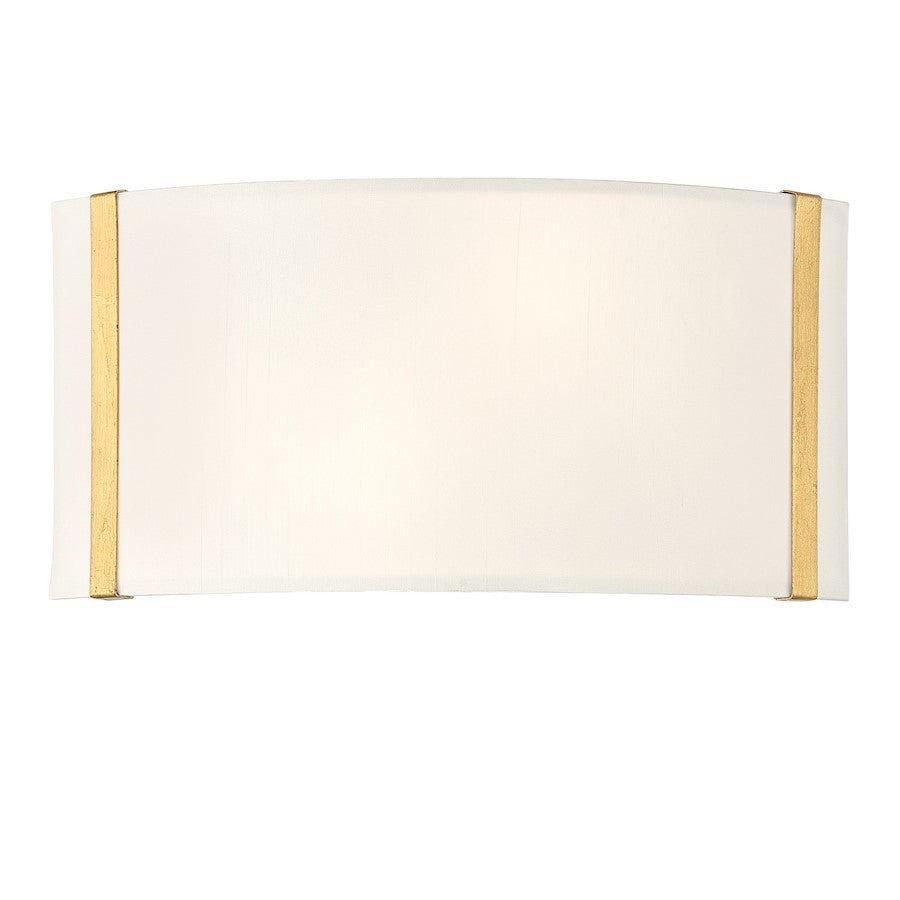 Crystorama Fulton 4 Light Linear Oval Chandelier, Gold/White - FUL-917-GA