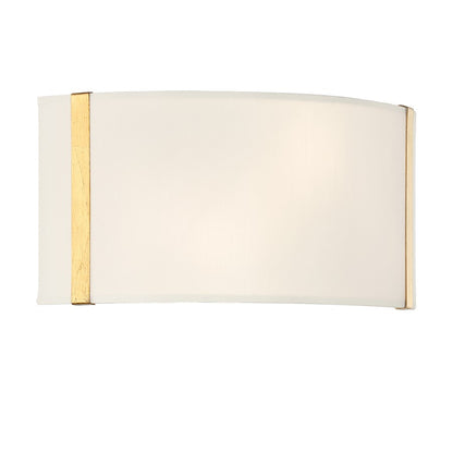 Crystorama Fulton 4 Light Linear Oval Chandelier, Gold/White