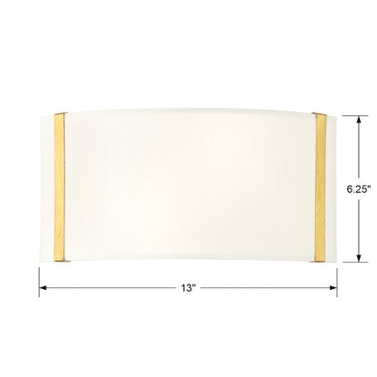 Crystorama Fulton 4 Light Linear Oval Chandelier, Gold/White