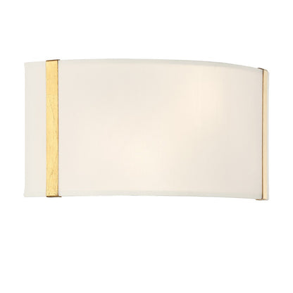 Crystorama Fulton 4 Light Linear Oval Chandelier, Gold/White