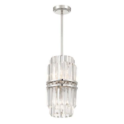 Crystorama Hayes 4 Light Mini Pendant, Polished Nickel - HAY-1401-PN