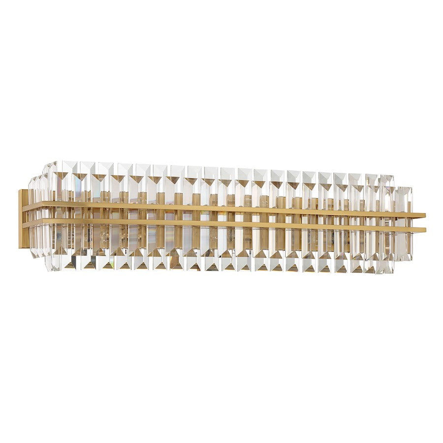 Crystorama Hayes 6 Light Sconce, Aged Brass