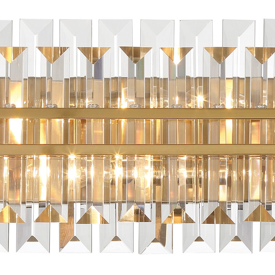 Crystorama Hayes 6 Light Sconce, Aged Brass