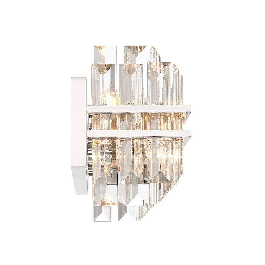 Crystorama Hayes 6 Light Sconce, Polished Nickel