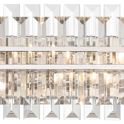 Crystorama Hayes 6 Light Sconce, Polished Nickel