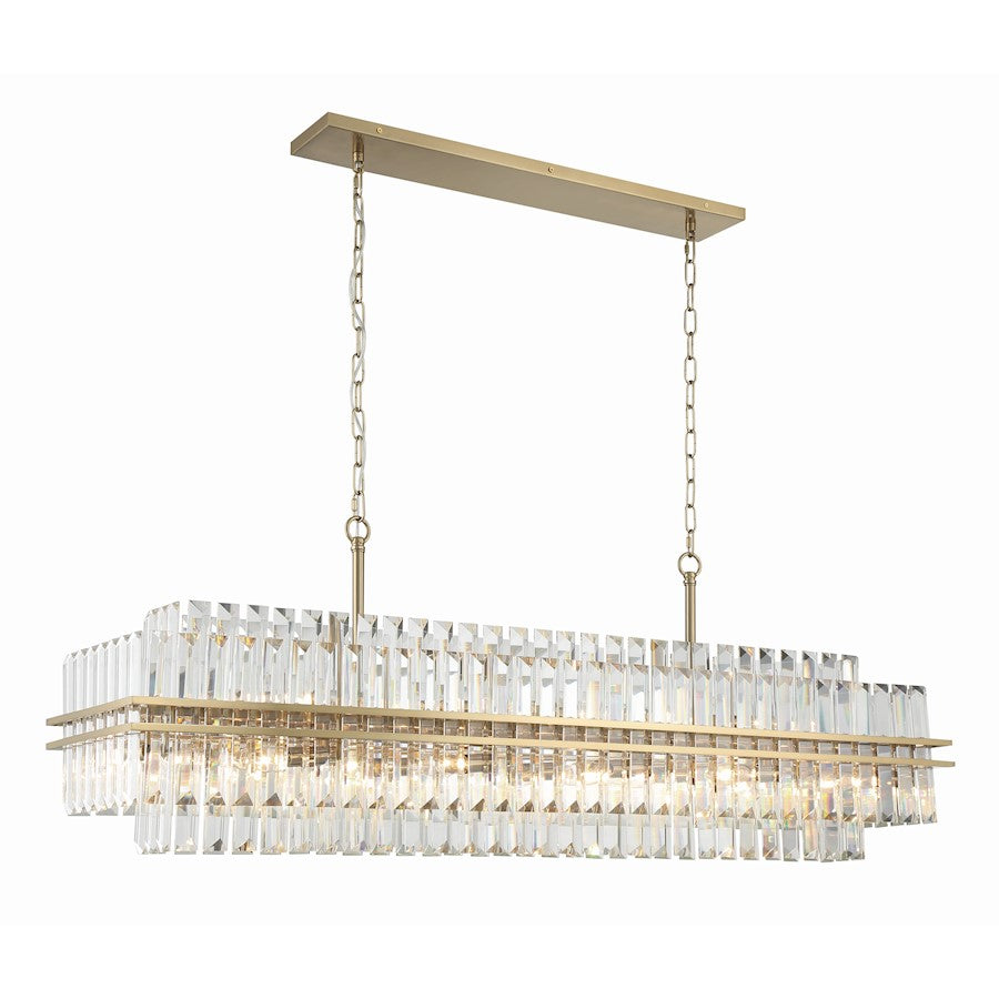 31 Light Chandelier, Aged Brass