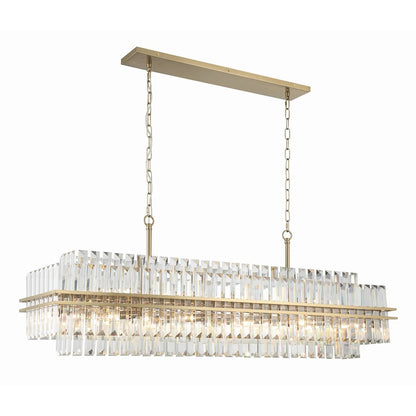 31 Light Chandelier, Aged Brass