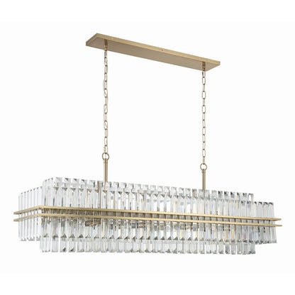 31 Light Chandelier, Aged Brass