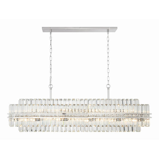 Crystorama Hayes 31 Light Chandelier, Polished Nickel - HAY-1419-PN