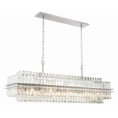 31 Light Chandelier, Polished Nickel