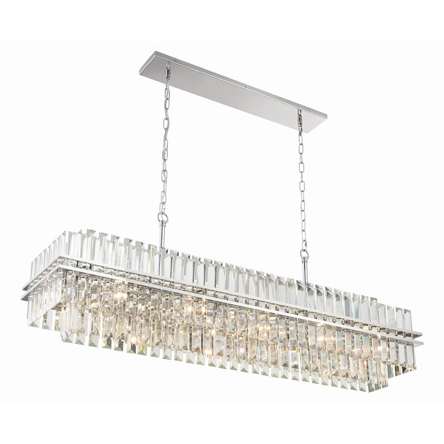 31 Light Chandelier, Polished Nickel