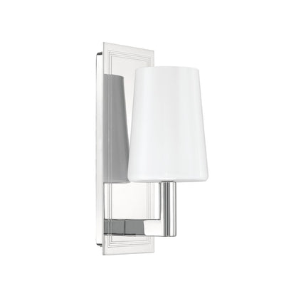 Crystorama Hogan 1 Light 4.5" Sconce, Polished Chrome