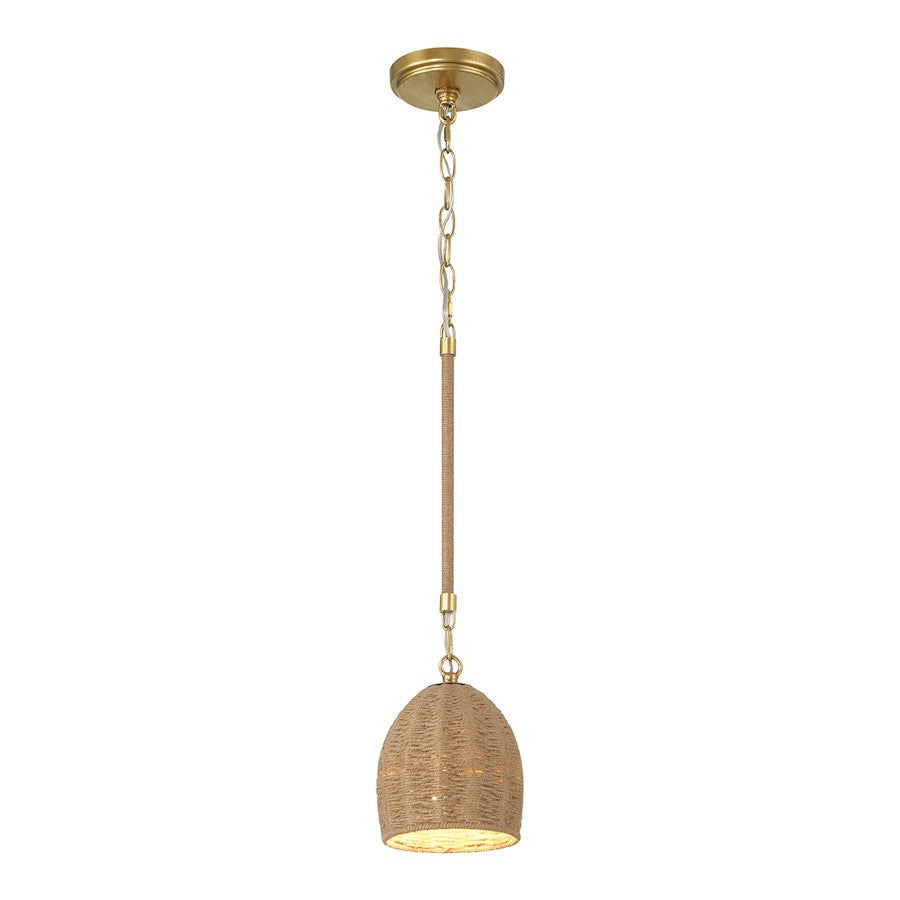 Crystorama Jace 1 Light Mini Pendant, Soft Gold - JAC-10502-SG
