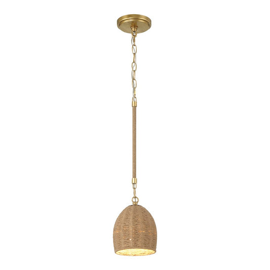 Crystorama Jace 1 Light Mini Pendant, Soft Gold - JAC-10502-SG