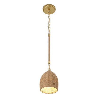 Crystorama Jace 1 Light Mini Pendant, Soft Gold