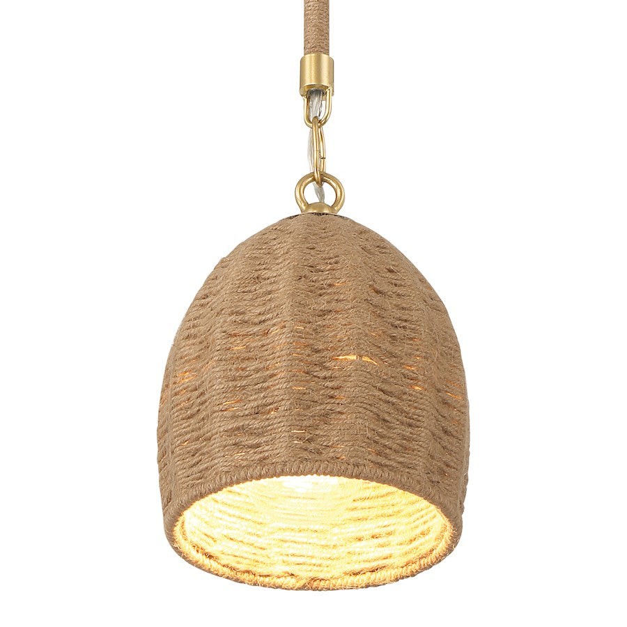 1 Light Pendant, Soft Gold