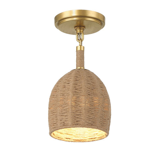 Crystorama Jace 1 Light Semi Flush Mount, Soft Gold - JAC-10502-SG-CEILING