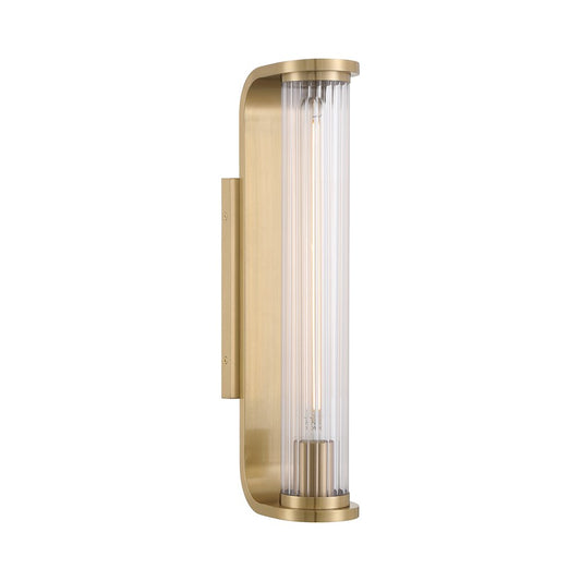 Crystorama Jarvis 1 Light Sconce, Aged Brass/Clear - JAR-2301-AG
