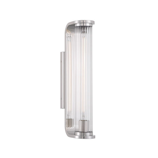 Crystorama Jarvis 1 Light Sconce, Polished Nickel/Clear - JAR-2301-PN