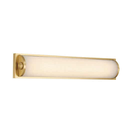 Crystorama Jarvis 1 Light 24.5" Sconce, Aged Brass/White - JAR-2311-AG
