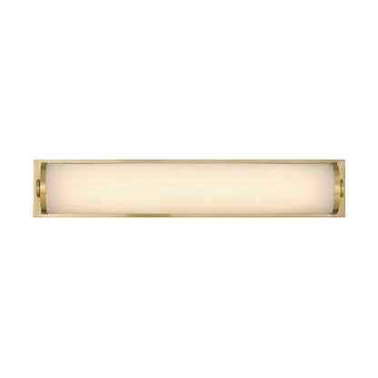Crystorama Jarvis 1 Light 24.5" Sconce, Aged Brass/White