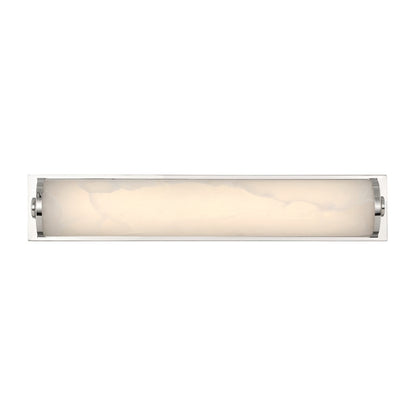 Crystorama Jarvis 1 Light 24.5" Sconce, Polished Nickel/White