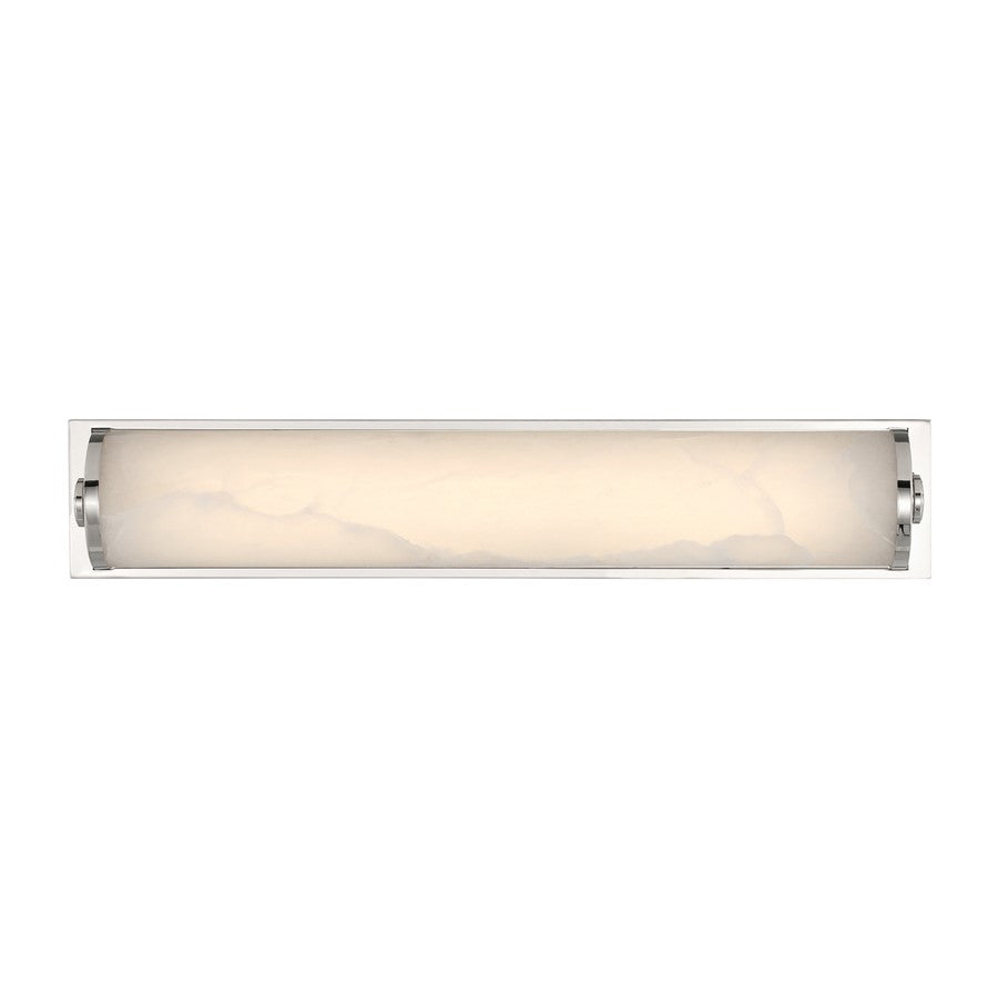 Crystorama Jarvis 1 Light 24.5" Sconce, Polished Nickel/White