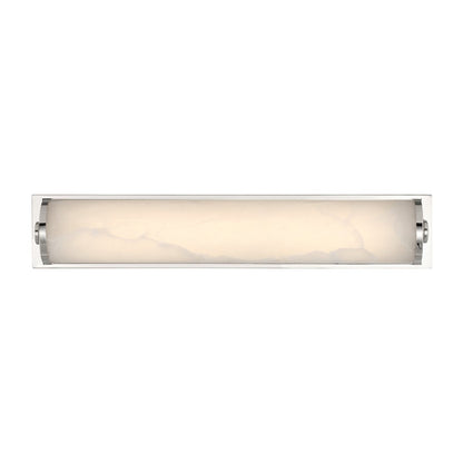 Crystorama Jarvis 1 Light 24.5" Sconce, Polished Nickel/White