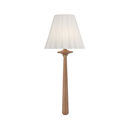Crystorama Jules 1 Light 7.5" Sconce, Aged Brass/Wood/White - JLS-2901-AG-WD