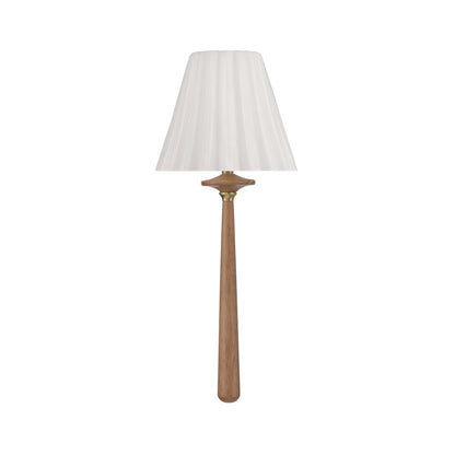 Crystorama Jules 1 Light 7.5" Sconce, Aged Brass/Wood/White