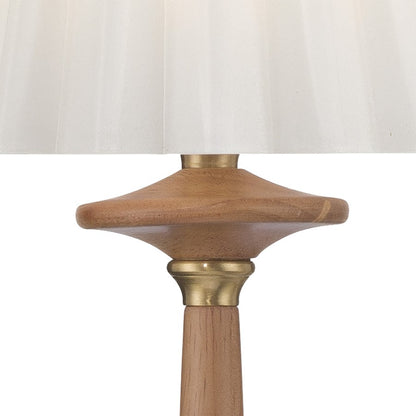 Crystorama Jules 1 Light 7.5" Sconce, Aged Brass/Wood/White
