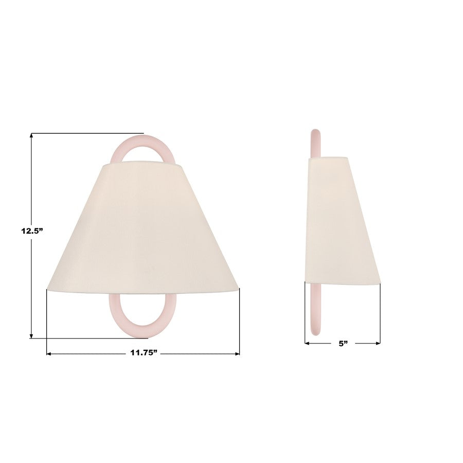 Crystorama Jojo 1 Light 11.75" Sconce, Vibrant Gold/BH