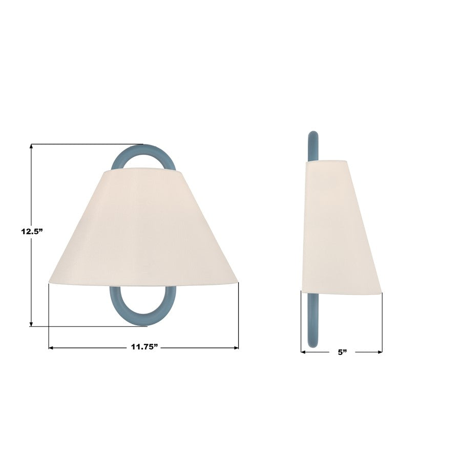 Crystorama Jojo 1 Light 11.75" Sconce, Vibrant Gold/BL