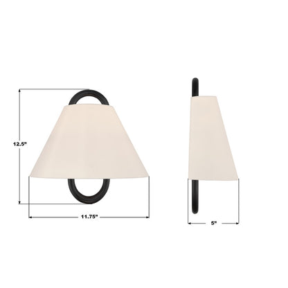 Crystorama Jojo 1 Light 11.75" Sconce, Vibrant Gold/MK