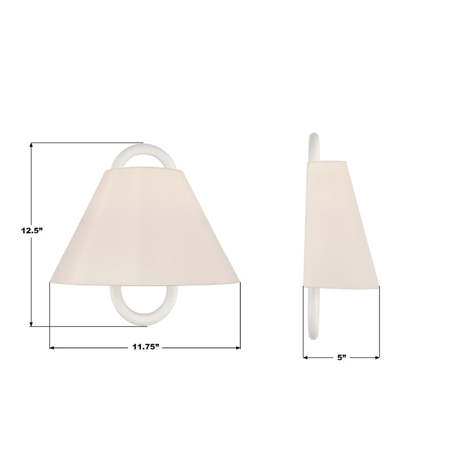 Crystorama Jojo 1 Light 11.75" Sconce, Vibrant Gold/MT