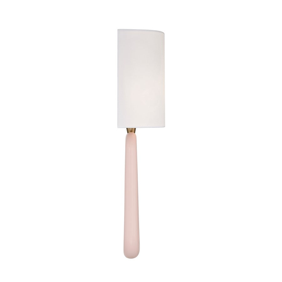 Crystorama Jori 2 Light Sconce, Brass/Blush/Pink/White