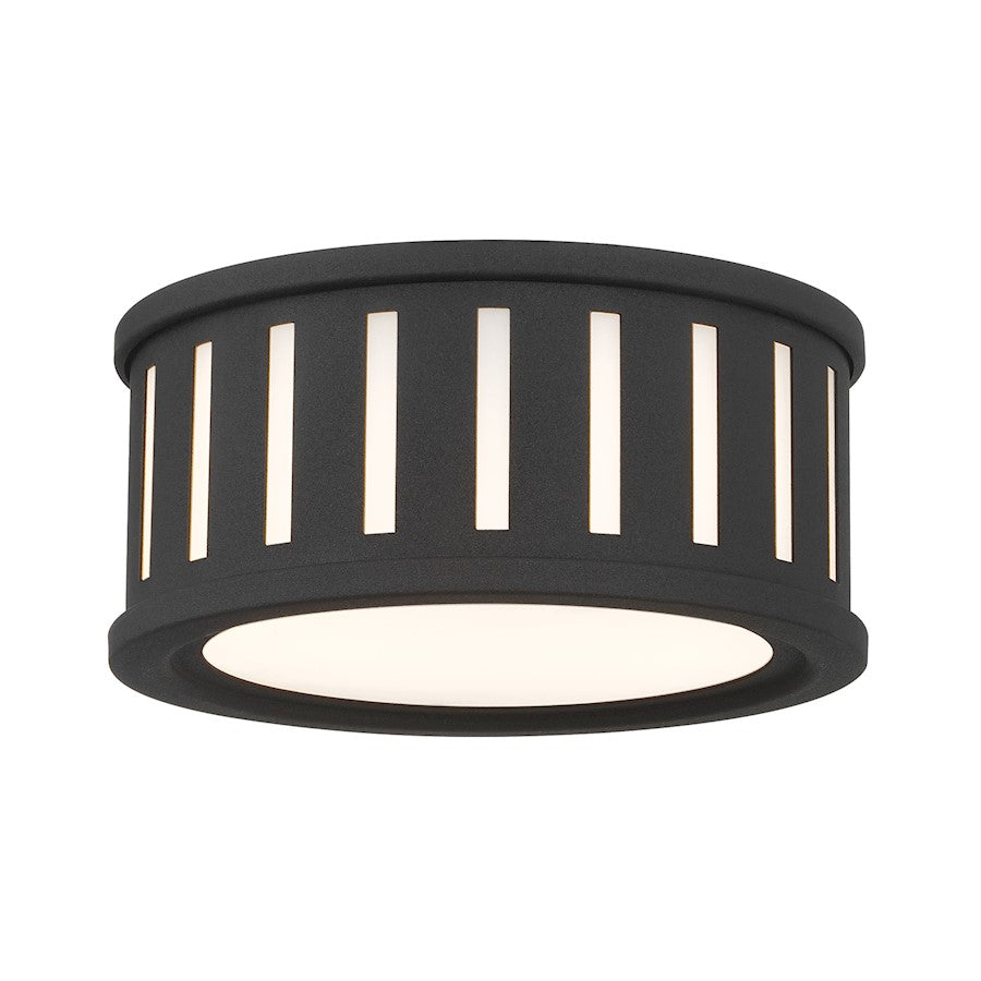 Crystorama Kendal 2 Light Flush/Semi Flush, Black Forged - KEN-2200-BF