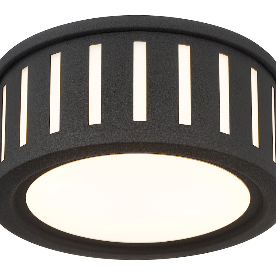 Crystorama Kendal 2 Light Flush/Semi Flush, Black Forged